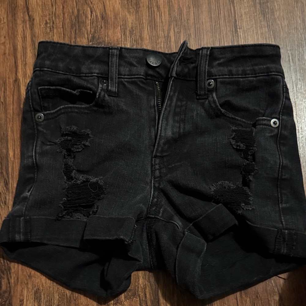 Aeropostale Black Jean Shorts